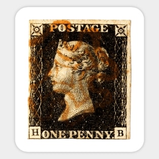 The Penny Black - World's First Postage Stamp (Great Britain) Sticker